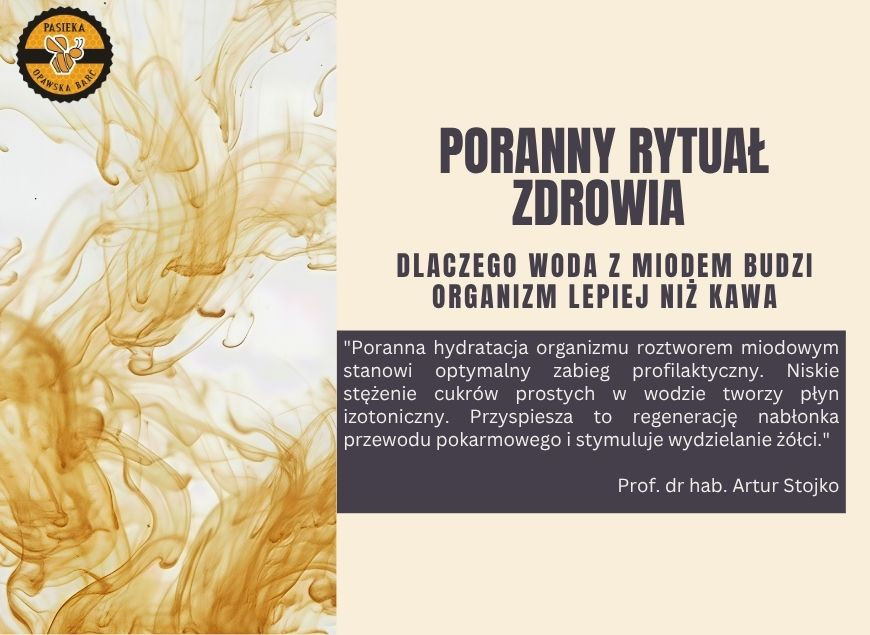 Poranny rytuał zdrowia: Dlaczego woda z miodem budzi organizm lepiej niż kawa